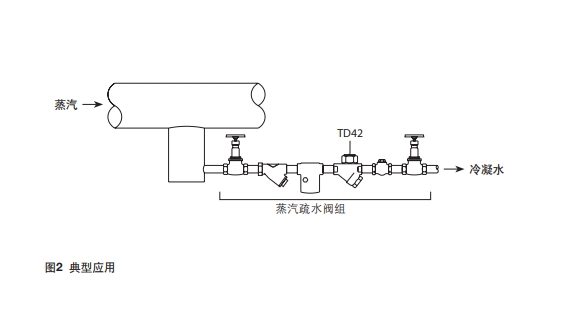 TD42熱動力型蒸汽疏水閥安裝示意圖