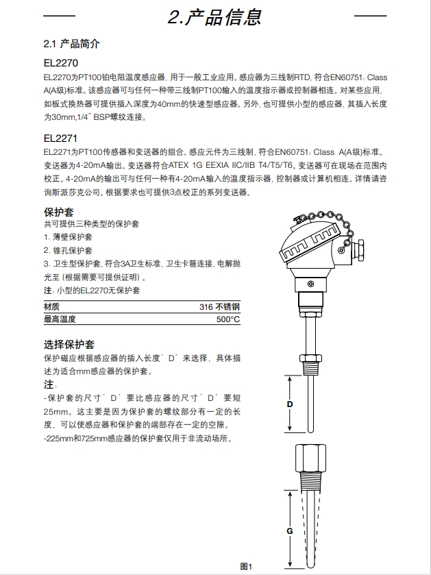 斯派莎克EL2270 和EL2271溫度感應(yīng)器產(chǎn)品簡介