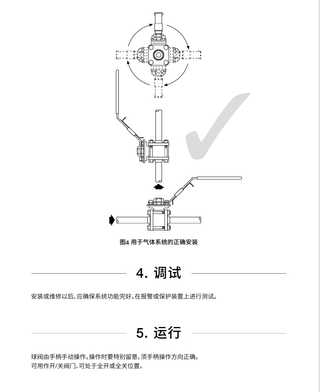 斯派莎克M70i ISO和M80i ISO不銹鋼球閥安裝方法